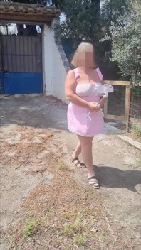 Pink Babydoll Tit Bounce Outdoor Walk