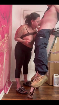 Blowjob on the Stairs