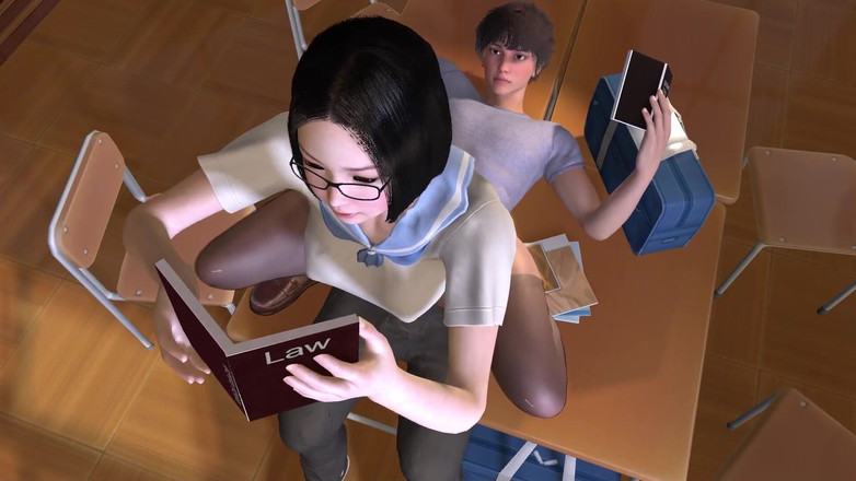 Wraith ward: Asijská dívka studuje nad svou kamarádkou : 3D Hentai