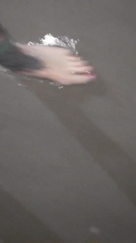 Beach Feet Covered in Wet Sand