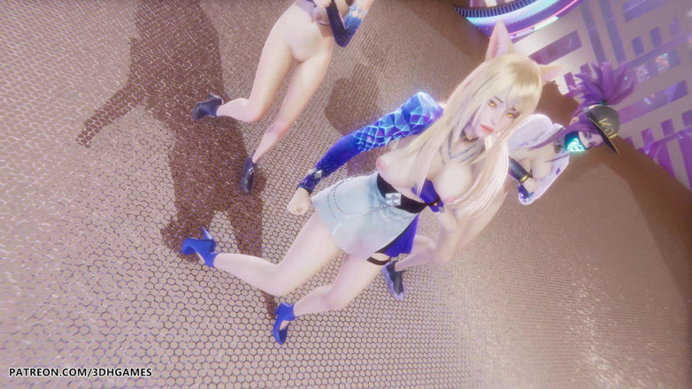 3D-Hentai Games: Mmd Kpop Demon Hunters - Huntrx - Golden Ahri Akali Kaisa Sexy...