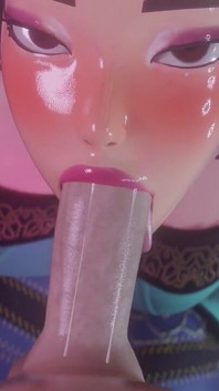 [kpop Dämonenjäger] Zoey schlampige blowjob 3D-animation