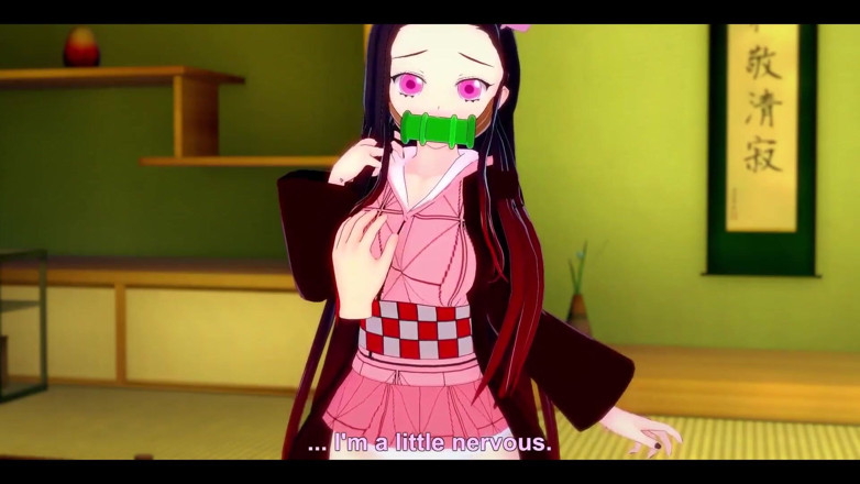 Fantasy king: Nezuko en kimono se fait baiser