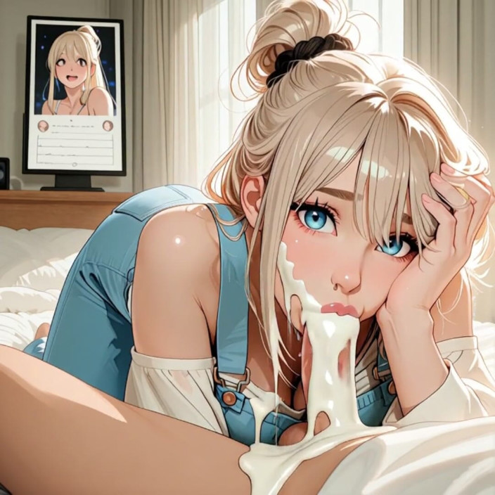 My night collection: งานอดิเรกที่เธอโปรดปรานกําลังดูดควยเล็กของพี่เลี้ยง (ai สร้างขึ้น)