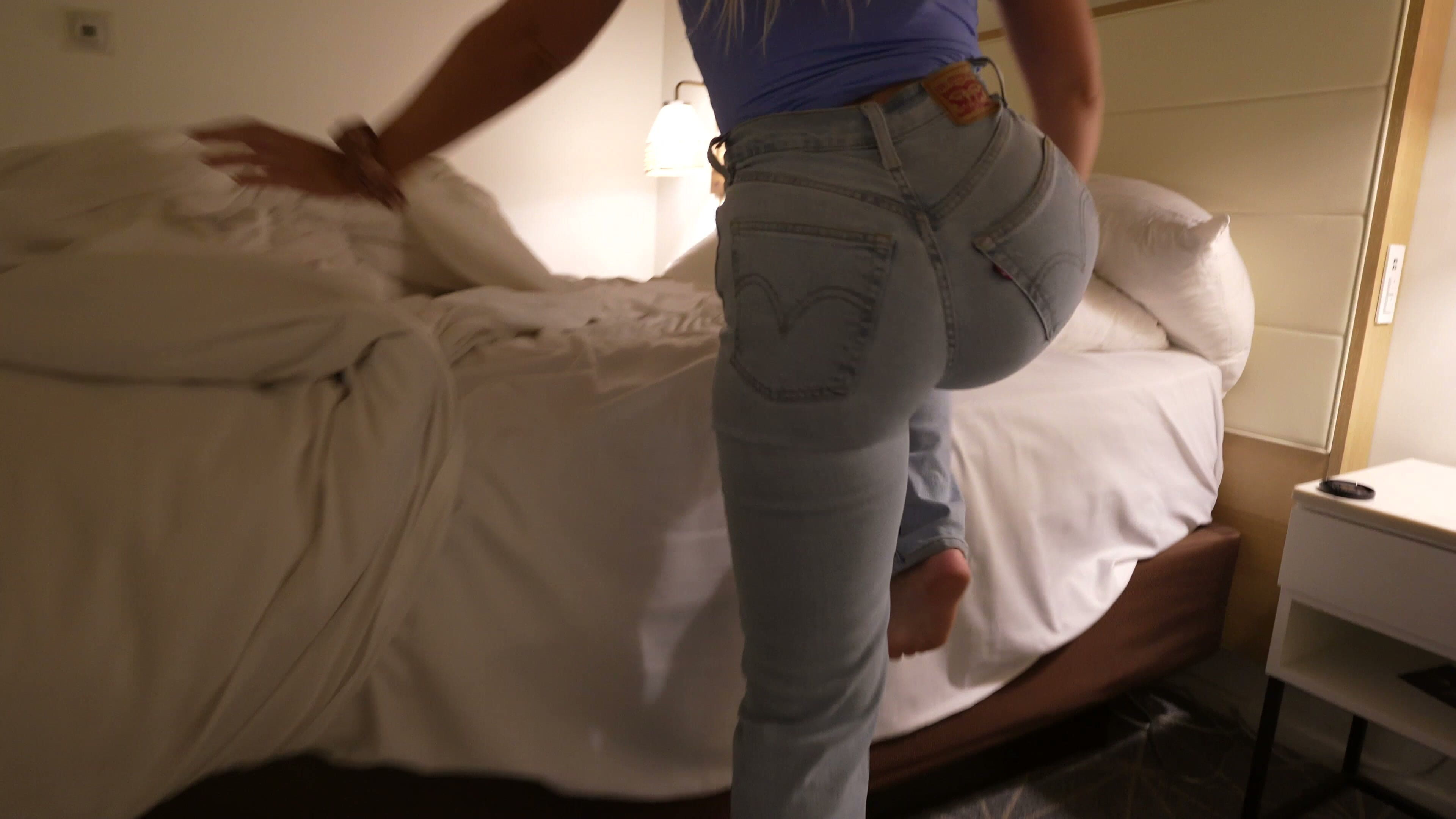 Bimbo MILF Stepmom Fucks Stepson While Husband Is Gone