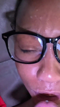 Ebony Thot Sucks Me off Until I Blow My Load on Her Face