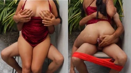 My Sexy Big Stepsister Next Door and I Hard-fucked Each Other Outdoor Cumshot