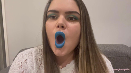 Your fantasy studio: Gioca con fumo con il rossetto azzurri