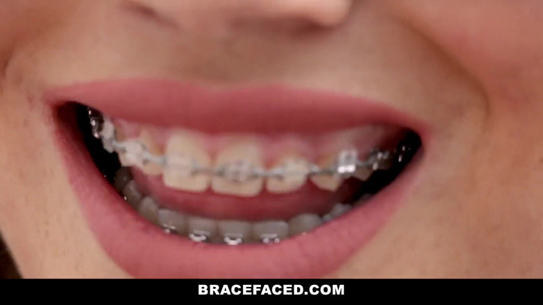 Team Skeet: Brace faced Veronica Vega takes huge cock in her mouth