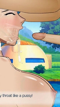 Bulma, schlampiger gesichtsfick im hochzeitskleid