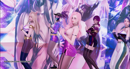 3D-Hentai Games: Dalshabet - Joker Ahri Akali Kaisa Evelynn Seraphine striptease Kda dans...