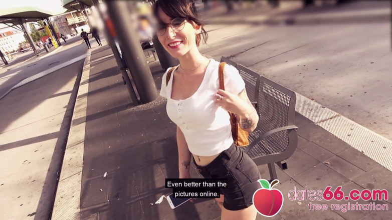 Dates66: Naughty! Petite coed Lou Nesbit banged! (english)
