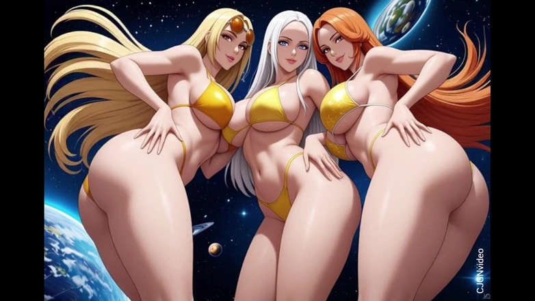 Hot girl dancing: 우주에서 춤추는 아름다운 여자(AI 애니메이션)