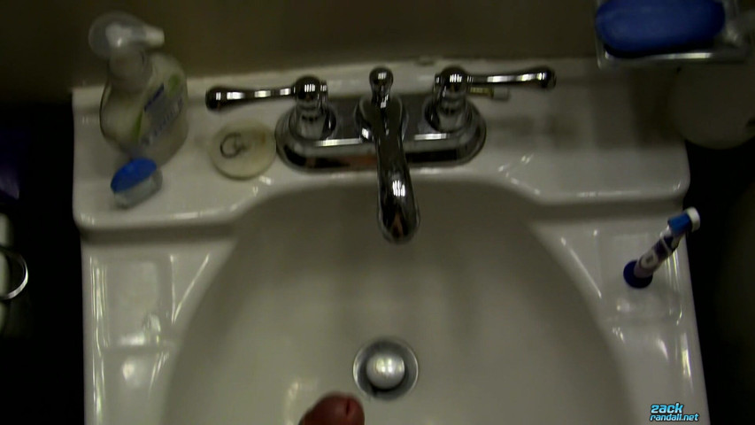 POV Cock Stroking in the Bathroom (Zack Randall)