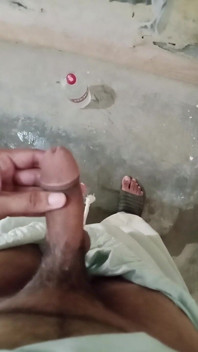Young Boy Masturbates in the Bathroom