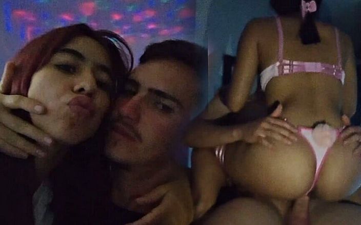 bitchsultry: Meisje neukt haar stiefbroer terwijl haar vriendje aan het werk...