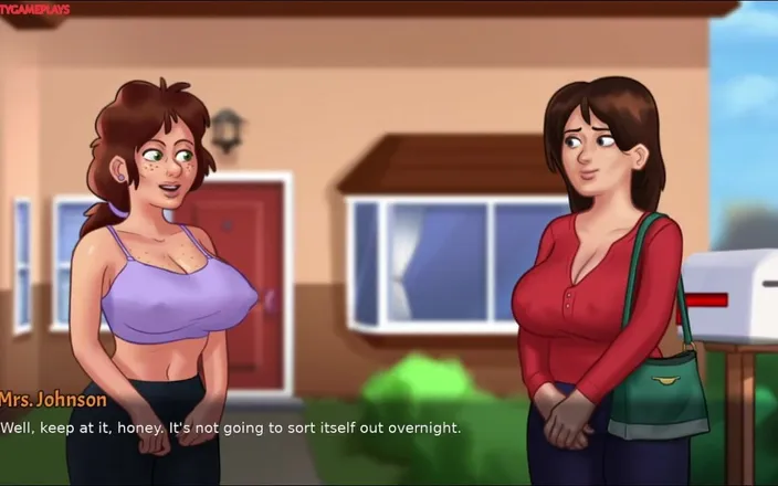 Naughty gameplays: Watching a Movie with His Sexy Mature MILF Landlady Almost...