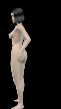 Animované 3D porno - velmi krásná dívka dává různé sexy polohy