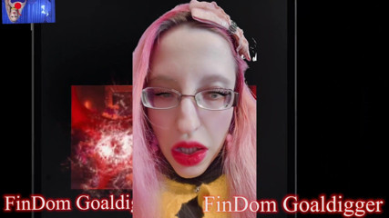 FinDom Goaldigger: Jerking off goof transformation for big red lips