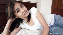 Tiny Pinay filled up with cum bubbles