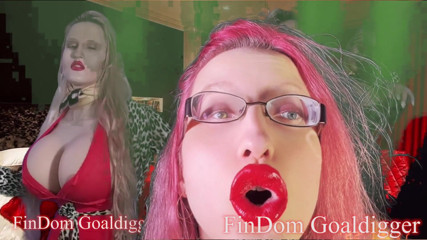FinDom Goaldigger: Orange big lips transformation