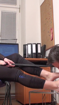 Office Foot Slave of Mature Lady