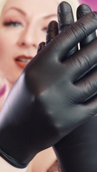 Das Tragen von XS-nitrile-handschuhen - Handschuh-fetisch-video (Arya Grander)
