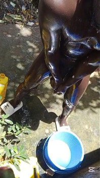 Outdoor Shower with My Heavy Big Black Dick
