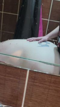 Horny Husband Turns Wife's Shower Into Hot Sex, Mutual Masturbation and a Massive Cumshot