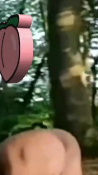 Ass on Full View in a Forest