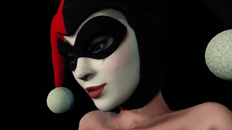 3DHentaiBeauties: Harley Quinn дрочит ногами в колготках