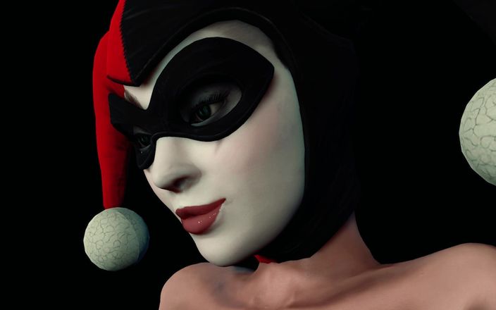 3DHentaiBeauties: Harley Quinn дрочит ногами в колготках
