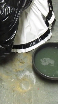 Worthless Sissy Scrubbing Filthy Floor