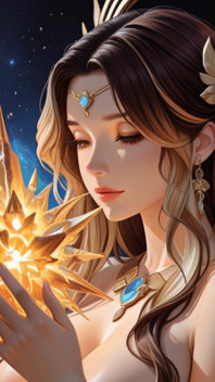 Presentazione di una dea nuda cosmica: galattica blue aura & Molten crystals - Ai fantasy erotica video