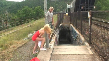 Out Sexxx: Hot blonde hardly fucked outdoor!