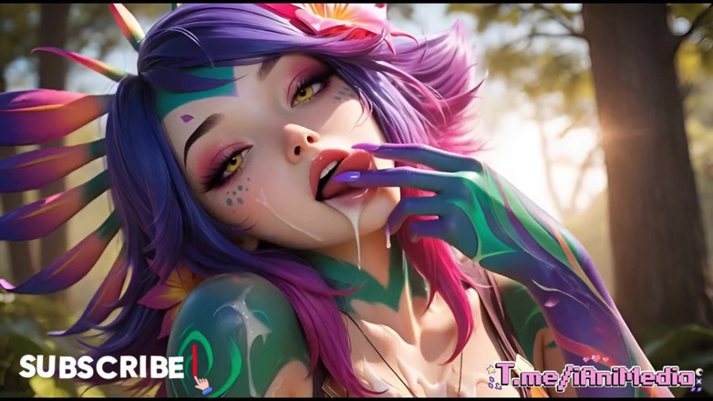 Ianimedia: Heet Neeko In Het Bos Bikini En Gezichtsscumshot