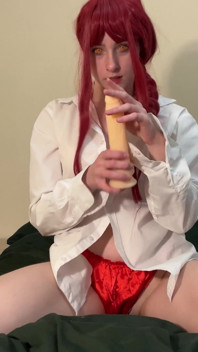 Anime power uwu cưỡi trên giường - giờ chơi cu giả nhỏ giọt