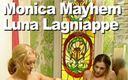 Edge Interactive Publishing: Monica Mayhem和luna lagniappe Lesbo舔淋浴穿戴式假阳具