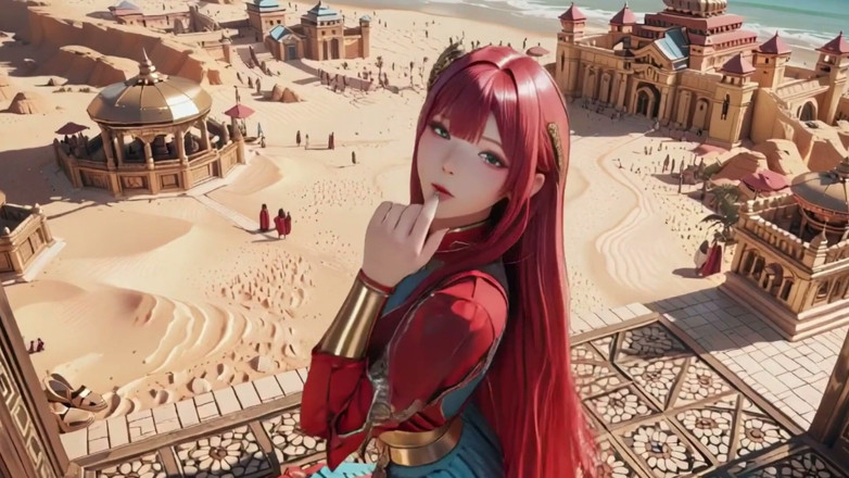 Seraphina Vale: Red Queen in the Desert! Lazy Afternoon in the Golden...