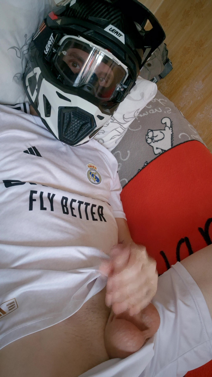 Sneakersmax98: The Guy Is Wearing a Soccer Uniform and Mxhelmet with...