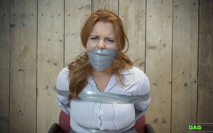 Gag Attack!: Lisa Scott - PVC tape gagged