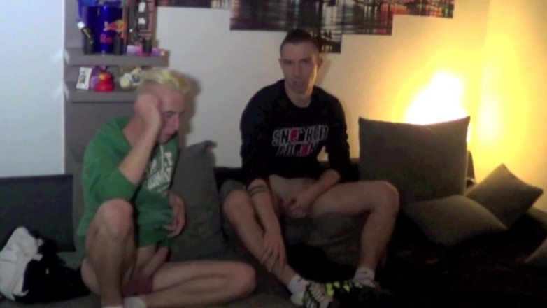 Sneaker gay: Fabien fucked bareabck in Berlin by 2 scally boys