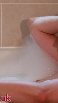 18 Year Old Redhead Gets Sensual in a Bubble Bath