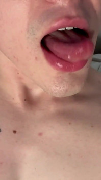 Hot Ginger Twink Stroking with Nipples Clamps
