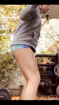 After a Good Squat Warm up It Got Toasty Enough to Go Pantsless on the Step Ups ️‍️