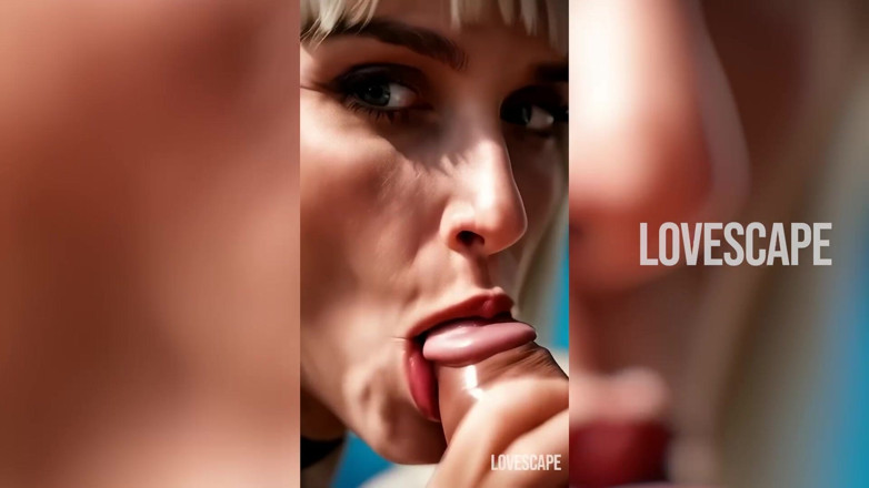 Lovescape: Blonda suge pula lângă piscină