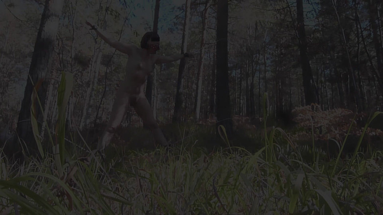 Spiel_maschinerie: In den Tiefen des waldes wird eine Sklavenschlampe gefesselt, rücksichtslos...