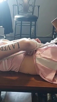 Hogtied Tranny with No Escape