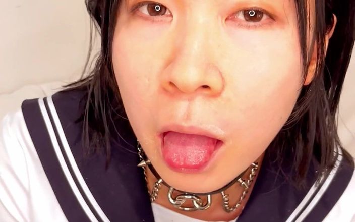 Tsuki Miko: Full video College girl teen femboy Gokkun dirty milk while...