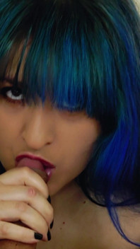 Colored Haired MILF Sucks Date's Cock